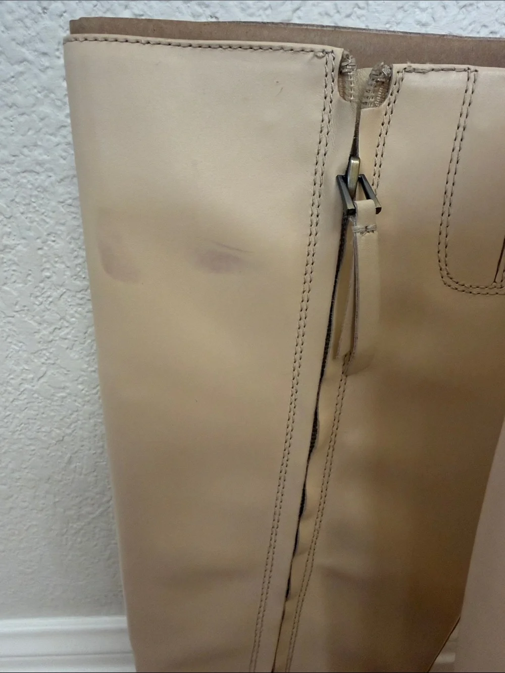 Sam Edelman Freda Boot.  Tall Cream Riding Boots.